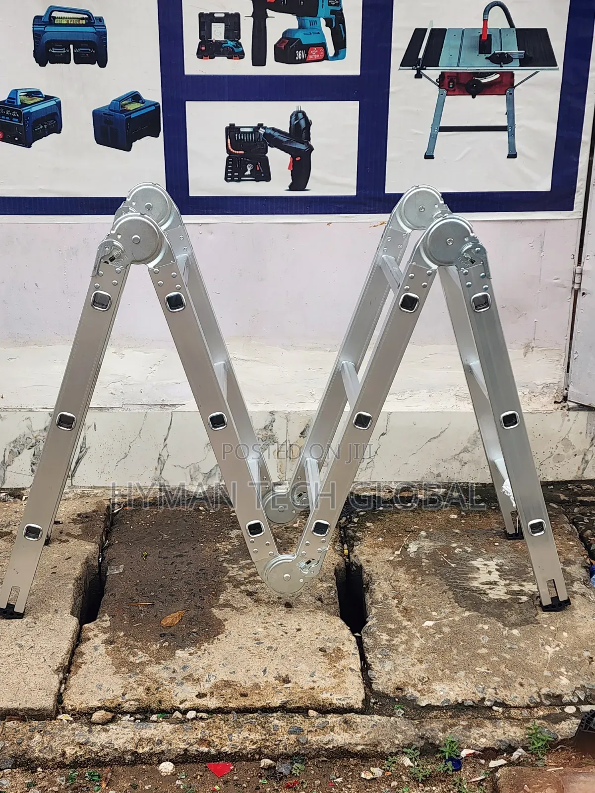 12 Step Multipurpose Alimunium Folding Ladder, 3 4m, 7in1, 3x4