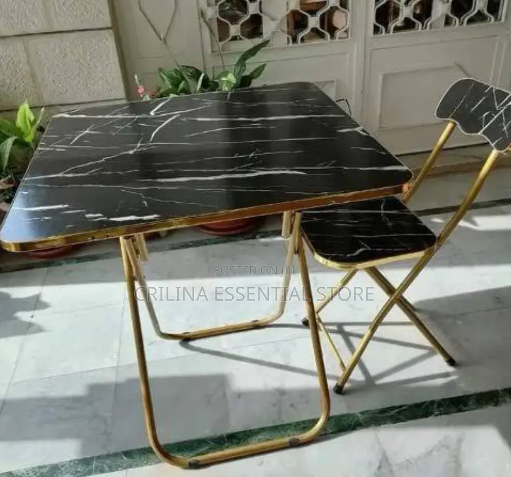 Foldable Reading/Laptop Table One Chair for Home and Office