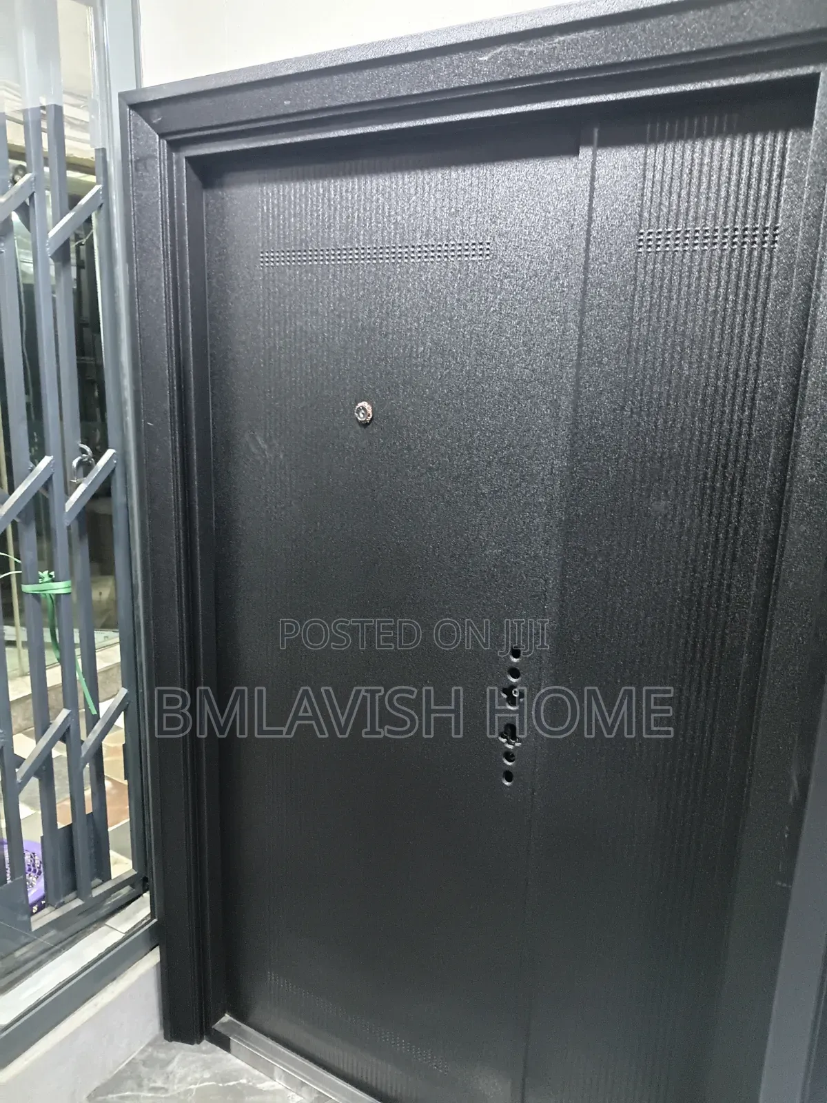 Black Steel Security Door