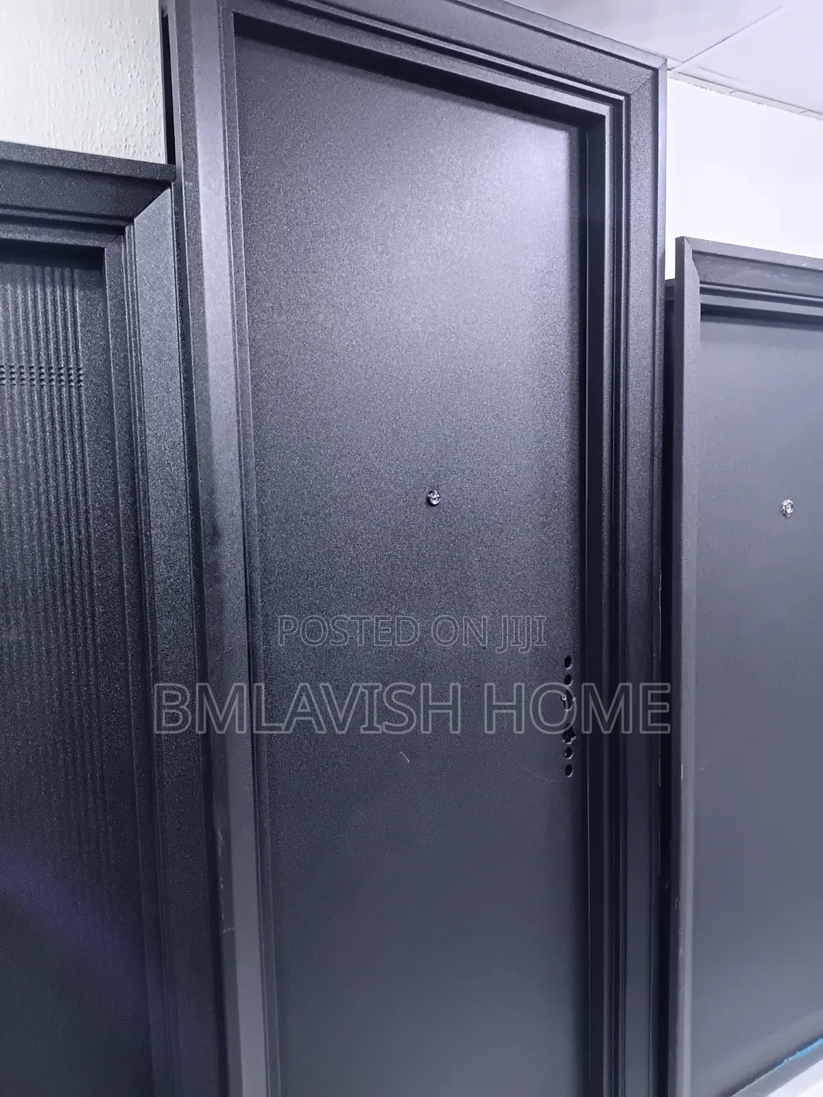 Black Security Steel Door 8ft by 3ft
