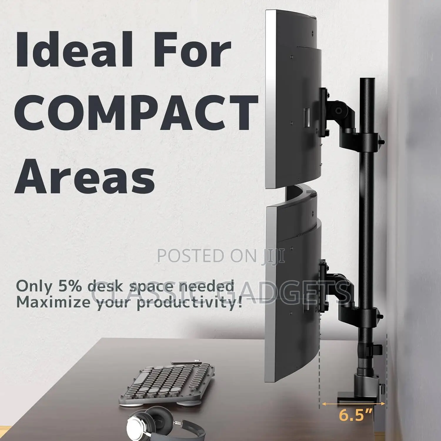 Articulating Fpm80 Dual Ultra Wide Monitor Arm for 27-57”