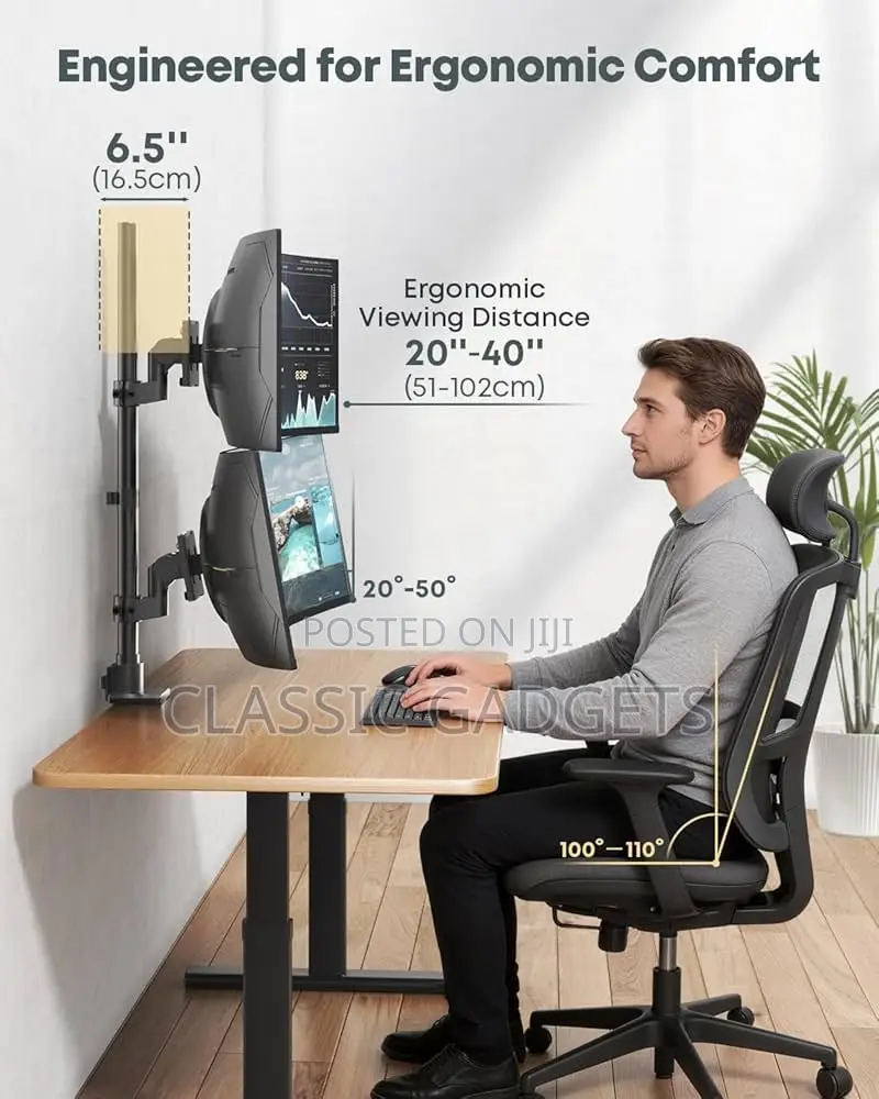Articulating Fpm80 Dual Ultra Wide Monitor Arm for 27-57”