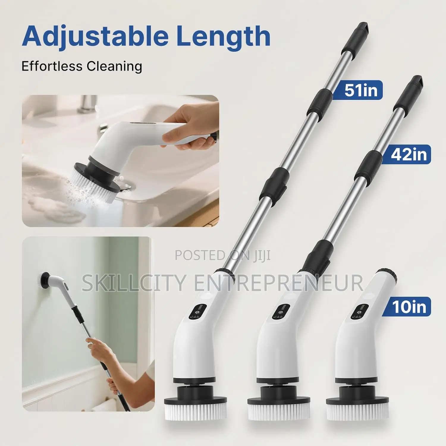 Electric Spin Scrubber, Full-Body Ipx7 Waterproof Cordless