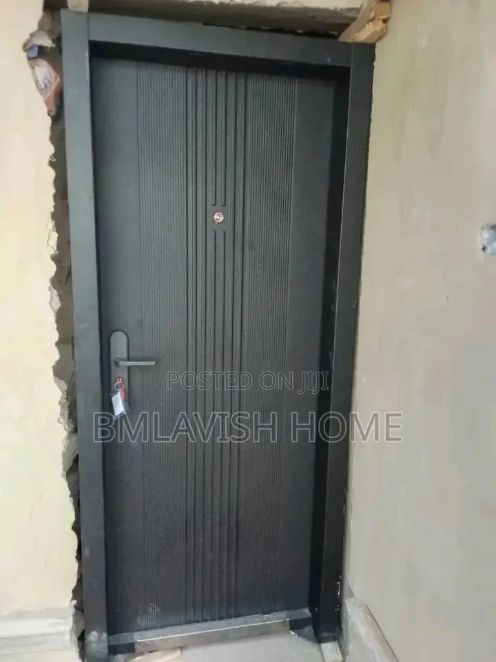 German Standard Black Steel Door 3ft 9" Frame