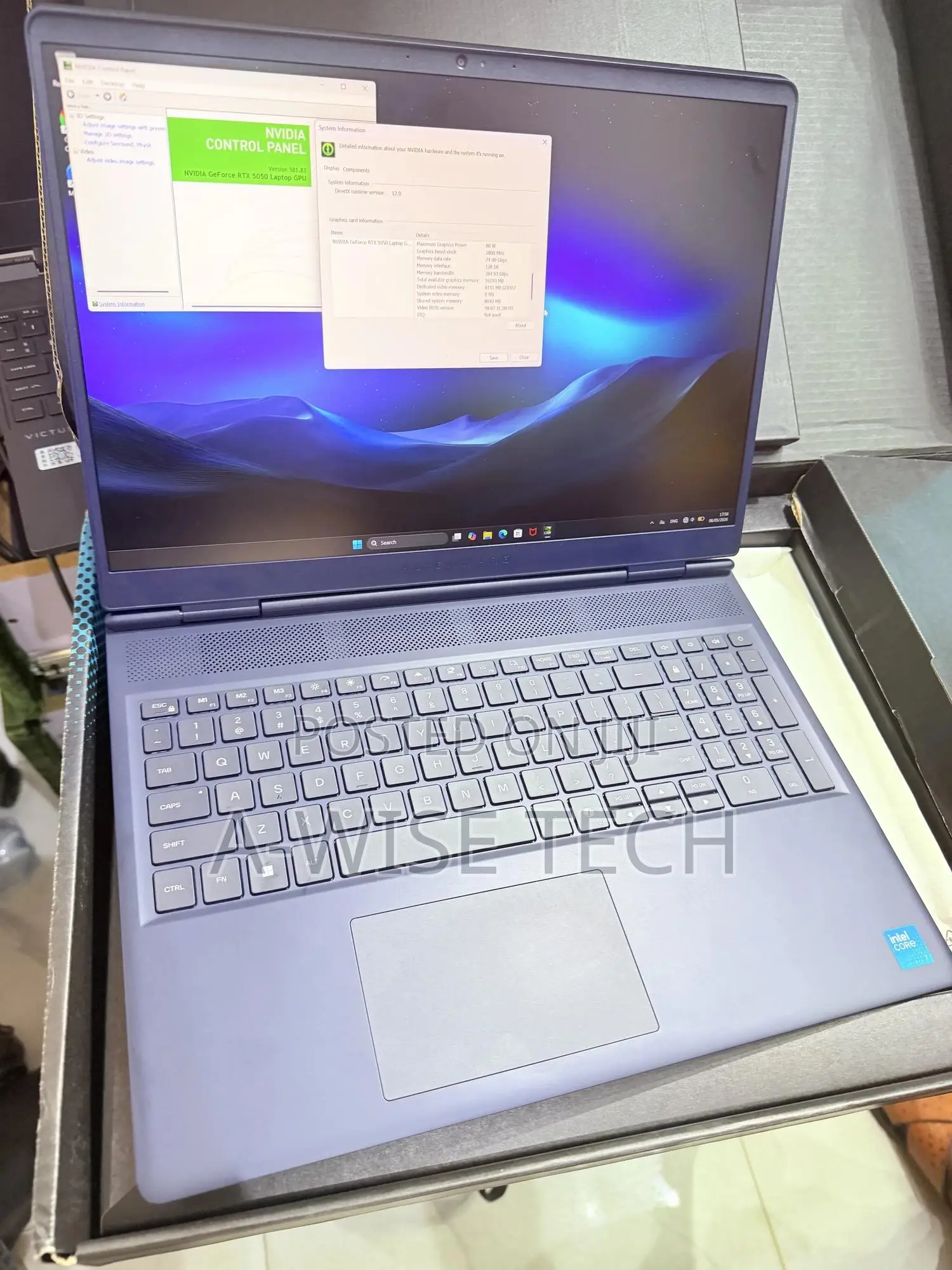 New Laptop Alienware 16 Aurora 16GB Intel Core Ultra 7 SSD 1T
