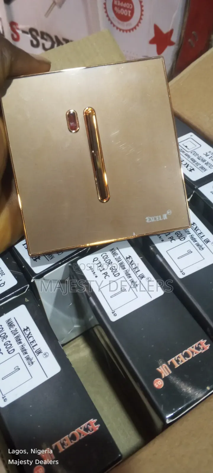 Water Heater Switch 10 Amp Gold Color