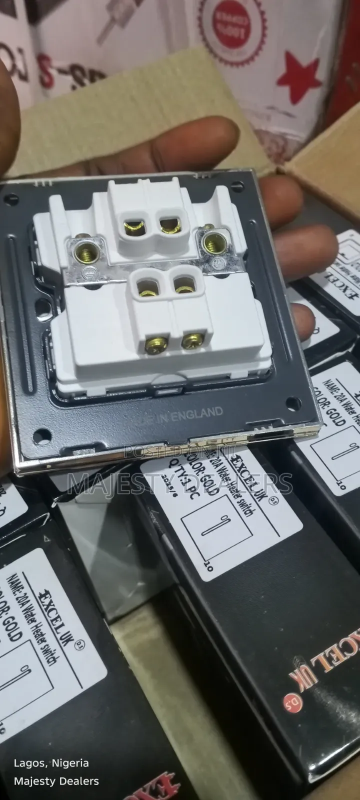Water Heater Switch 10 Amp Gold Color