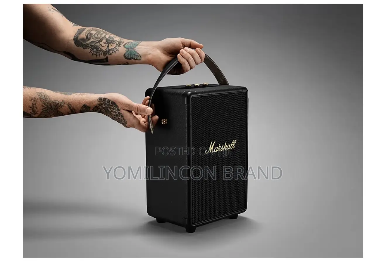 Marshall Tufton Portable Bluetooth Speaker, Black Brass