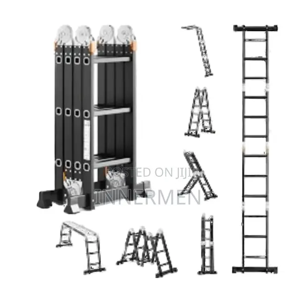 4x3 Multipurpose Black Aluminum Ladder