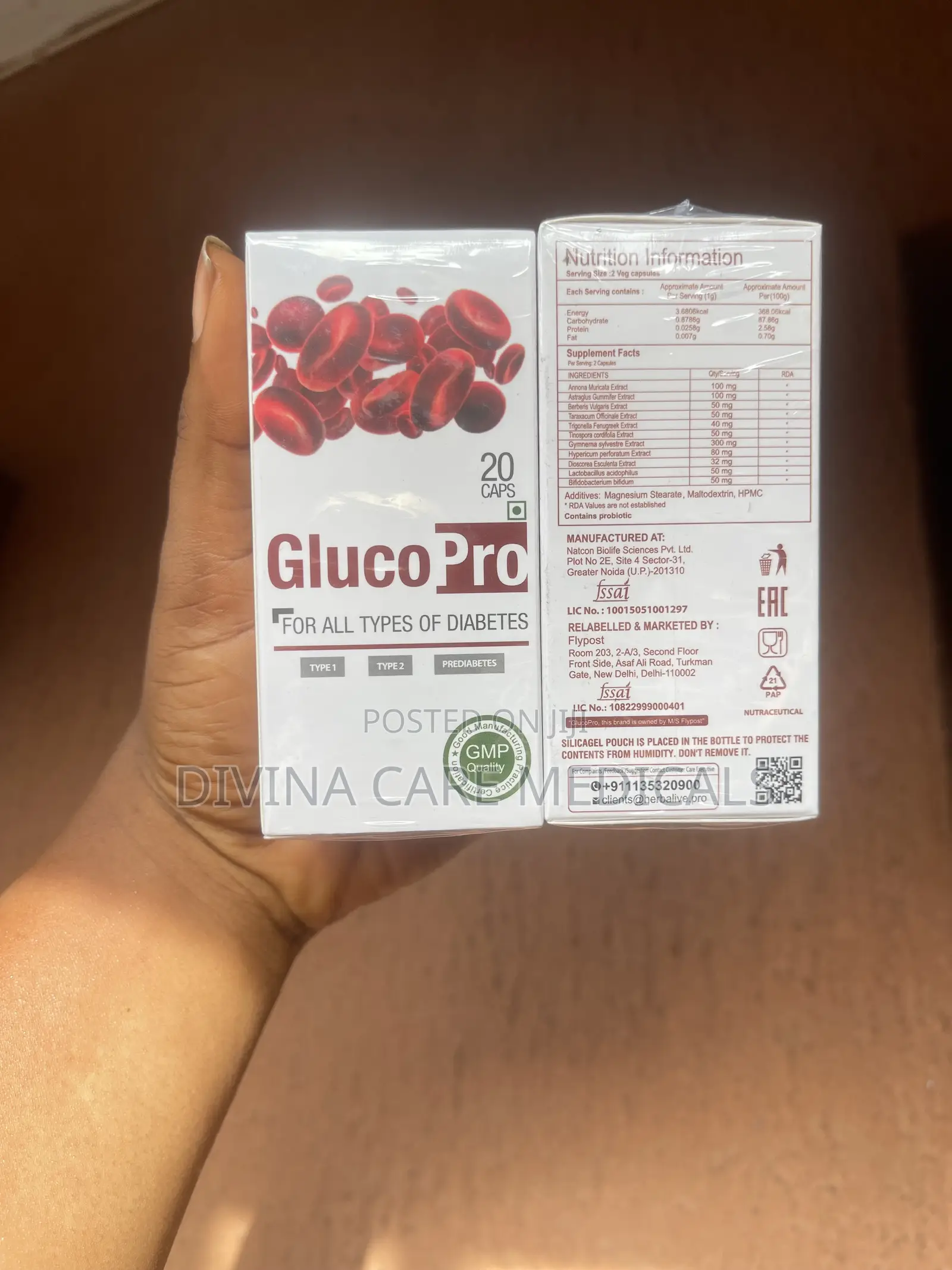 Glucopro Capsules for Blood Sugar -Type 1, Type 2