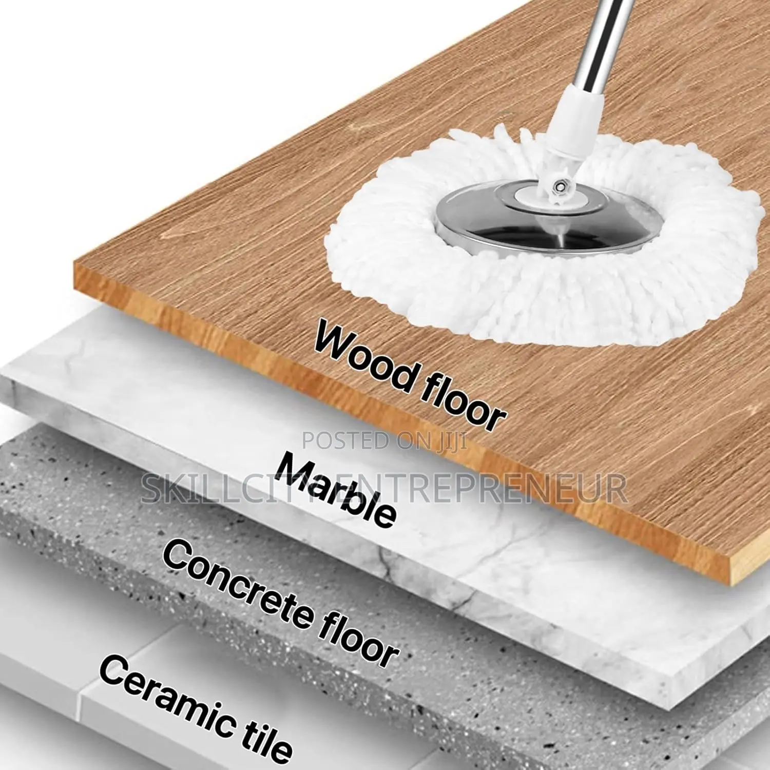 Stainless Steel Spin Mop and Bucket - 360 Degrees