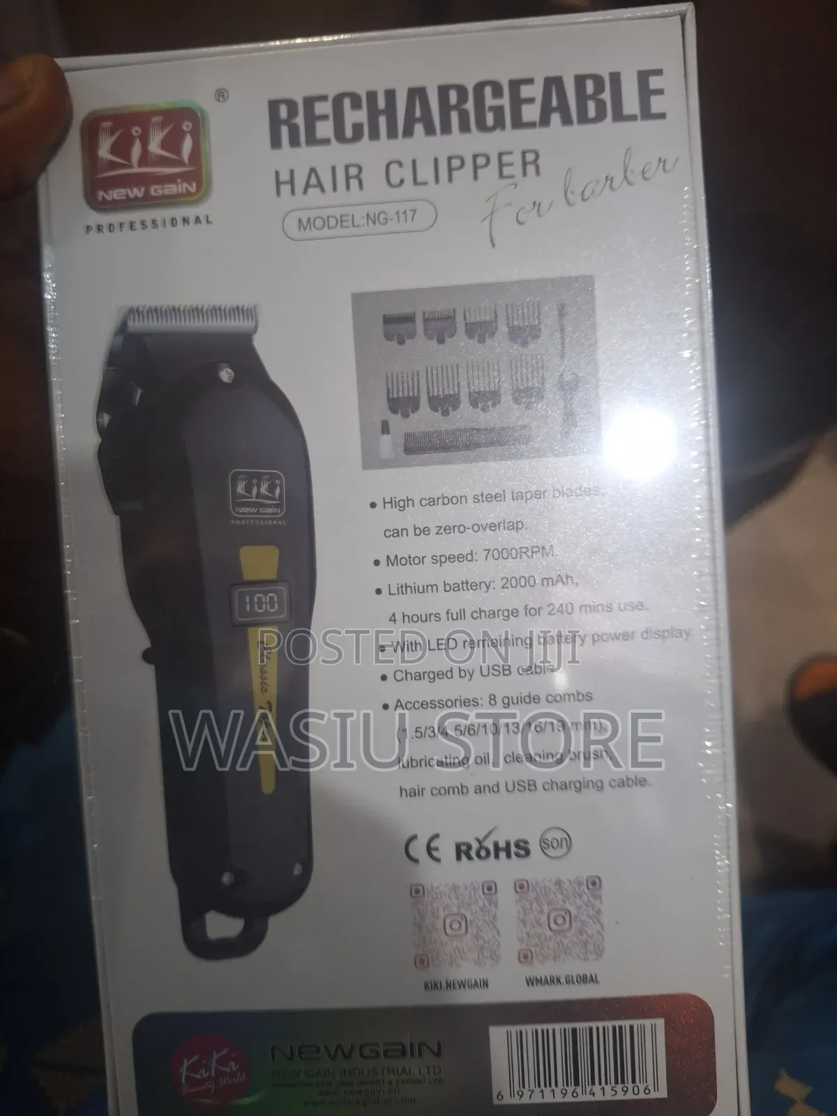 Kiki New Gain Ng-117 Professional Rechargeable Hair Clipper