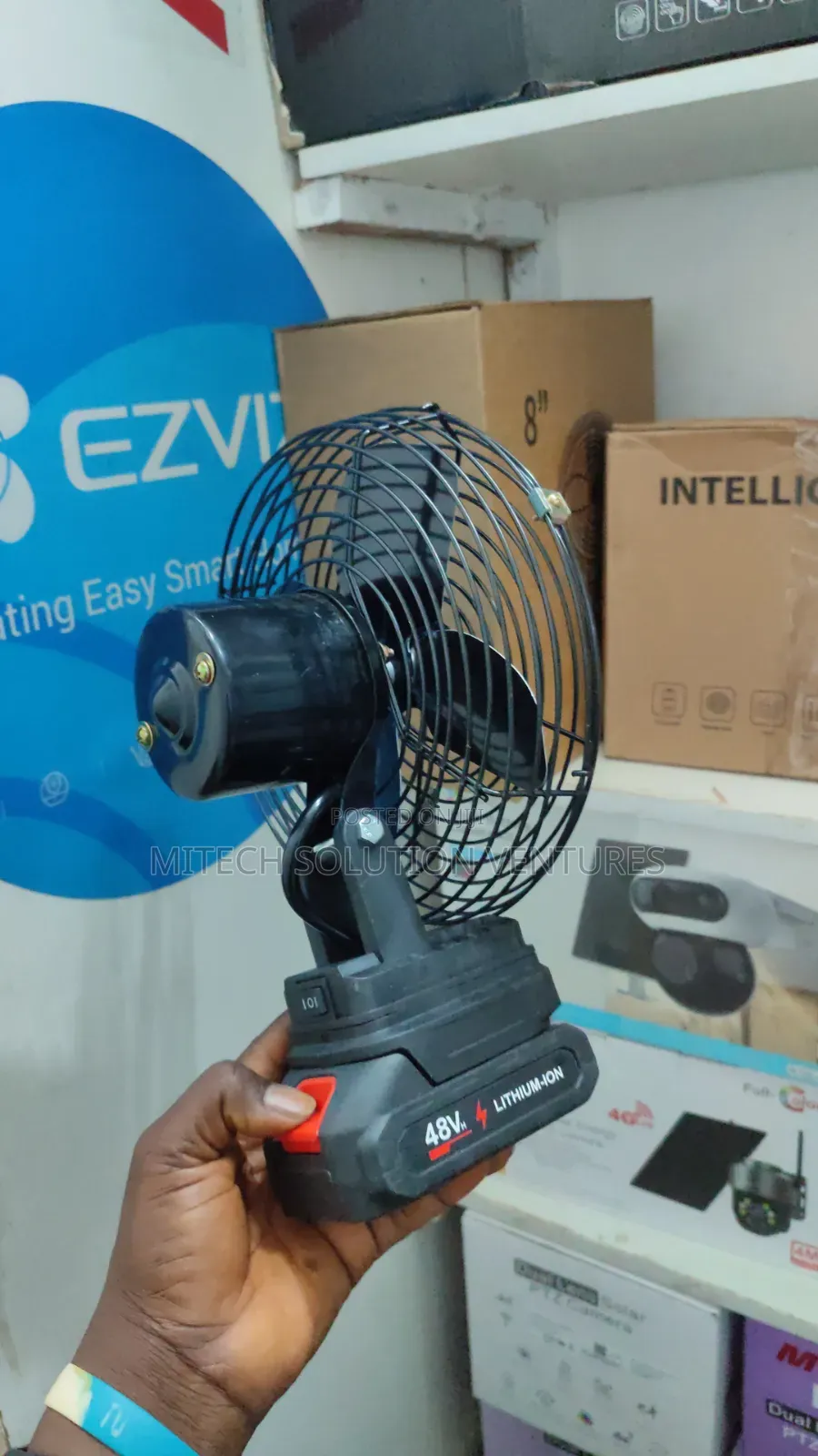 8-Inch Lithium Ion Rechargeable Fan