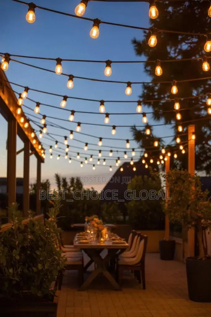 String Light Lamp Holder 10meter 20lampholder Complete With Bulb