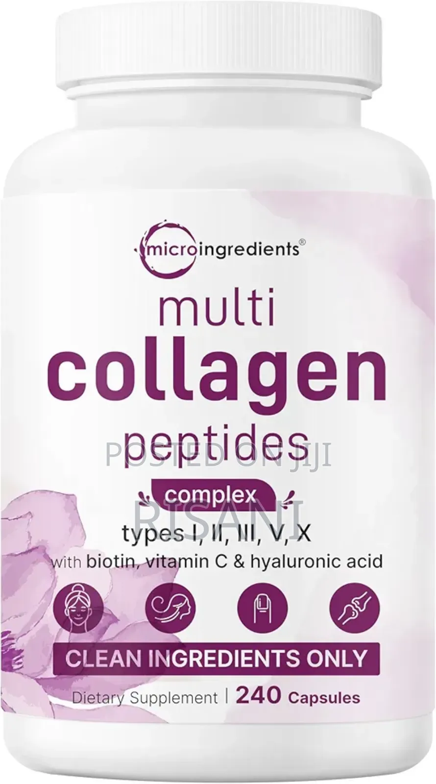 Micro Ingredients Multi Collagen Pills for Women Men, 240 Capsules .