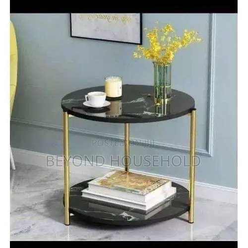 2 Step Round Side Coffee Wooden Table