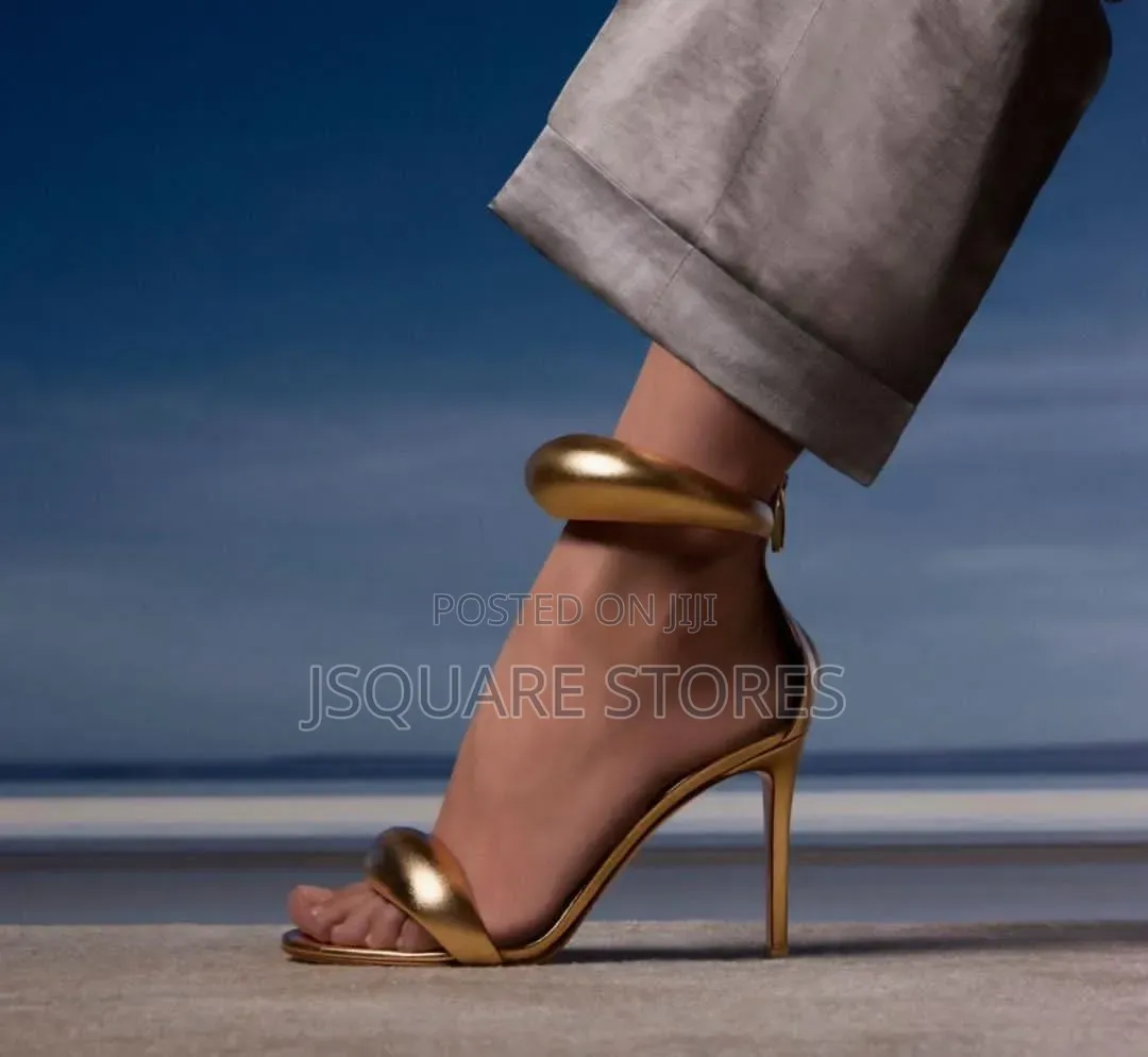 Gold Heels Sandals Available in This Colour Only. Size 37 to 42
