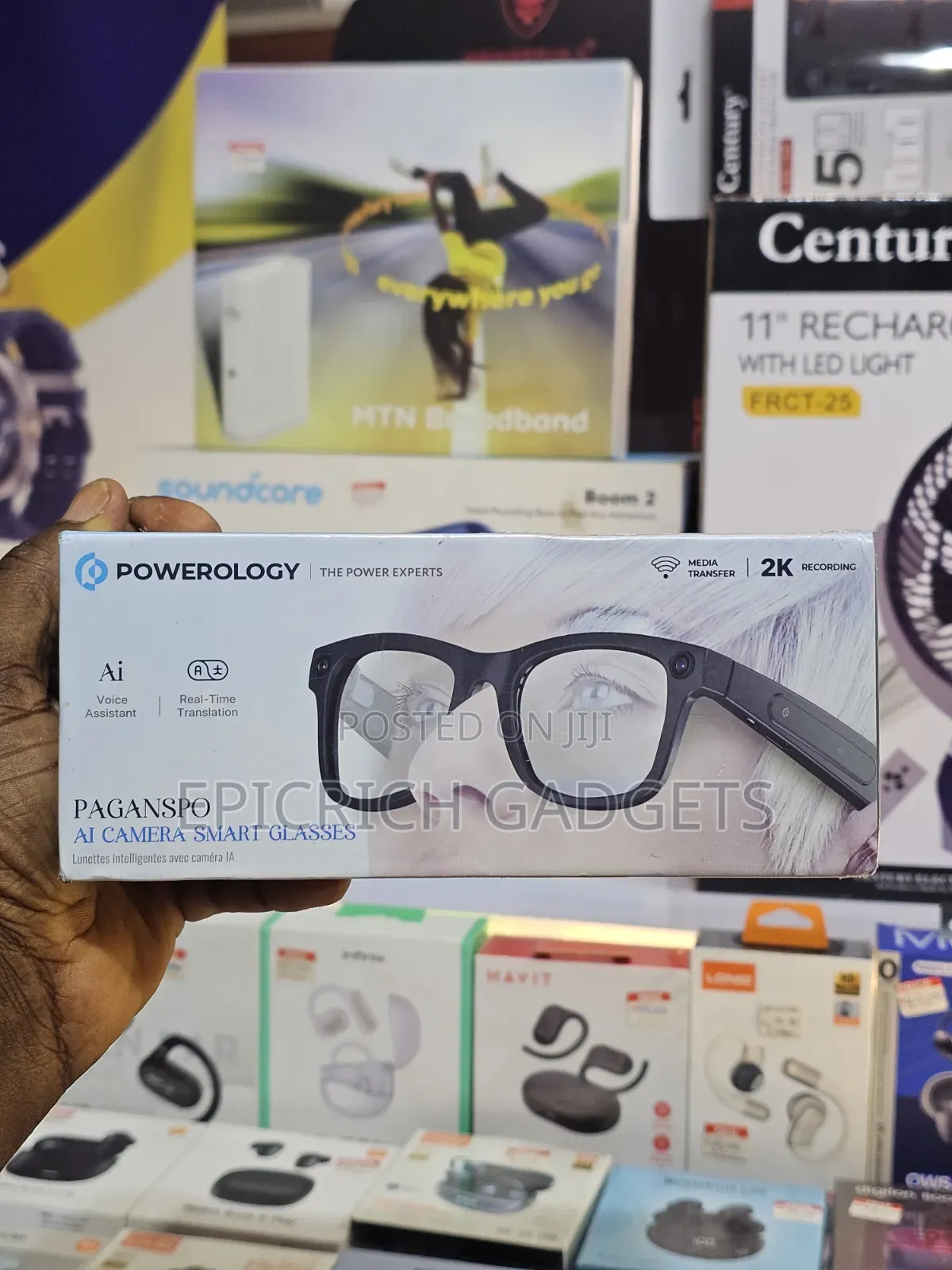 Powerology Paganspo Ai Camera Smart Glasses 8mp
