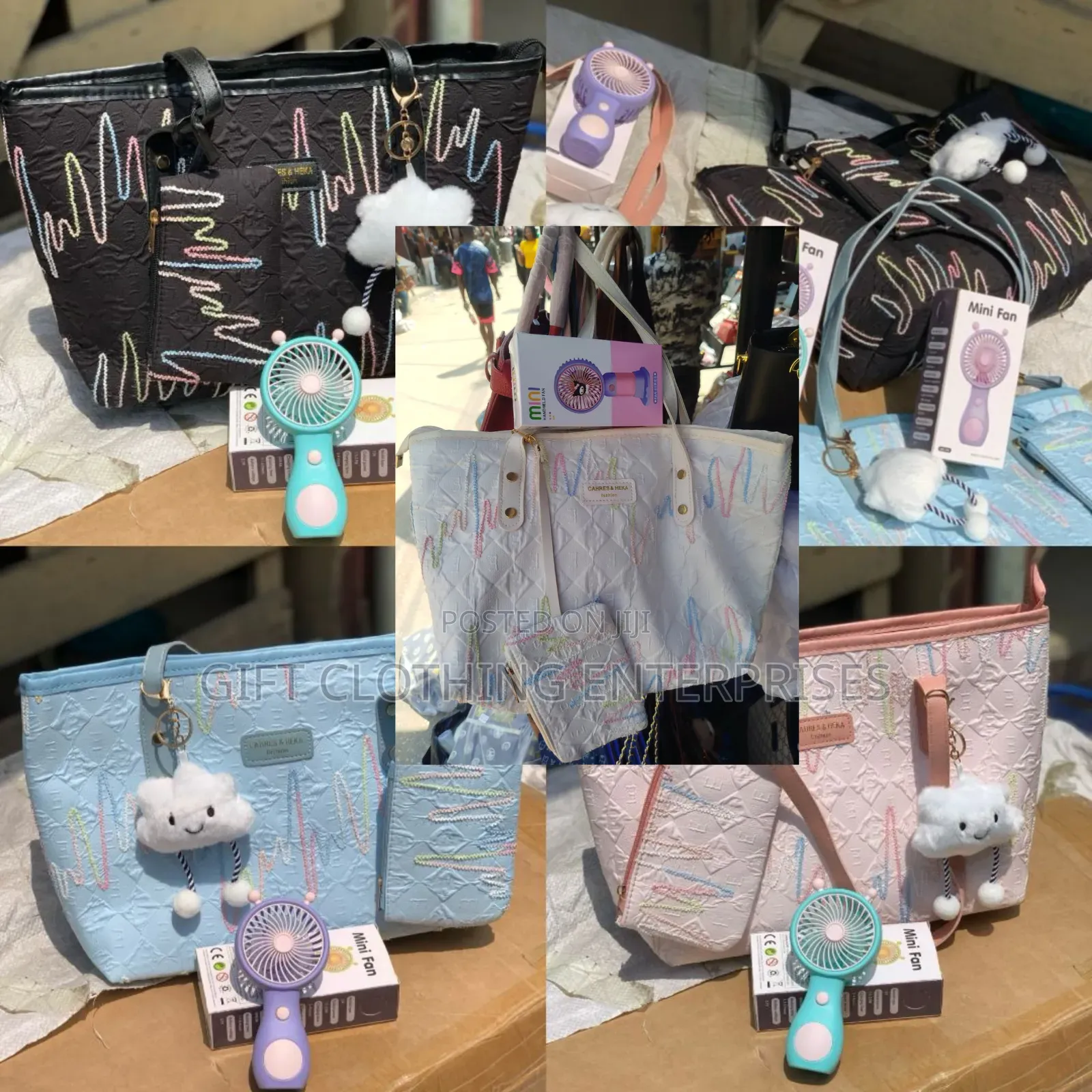 Quality Bag With Small Rechargeable Hand Fan