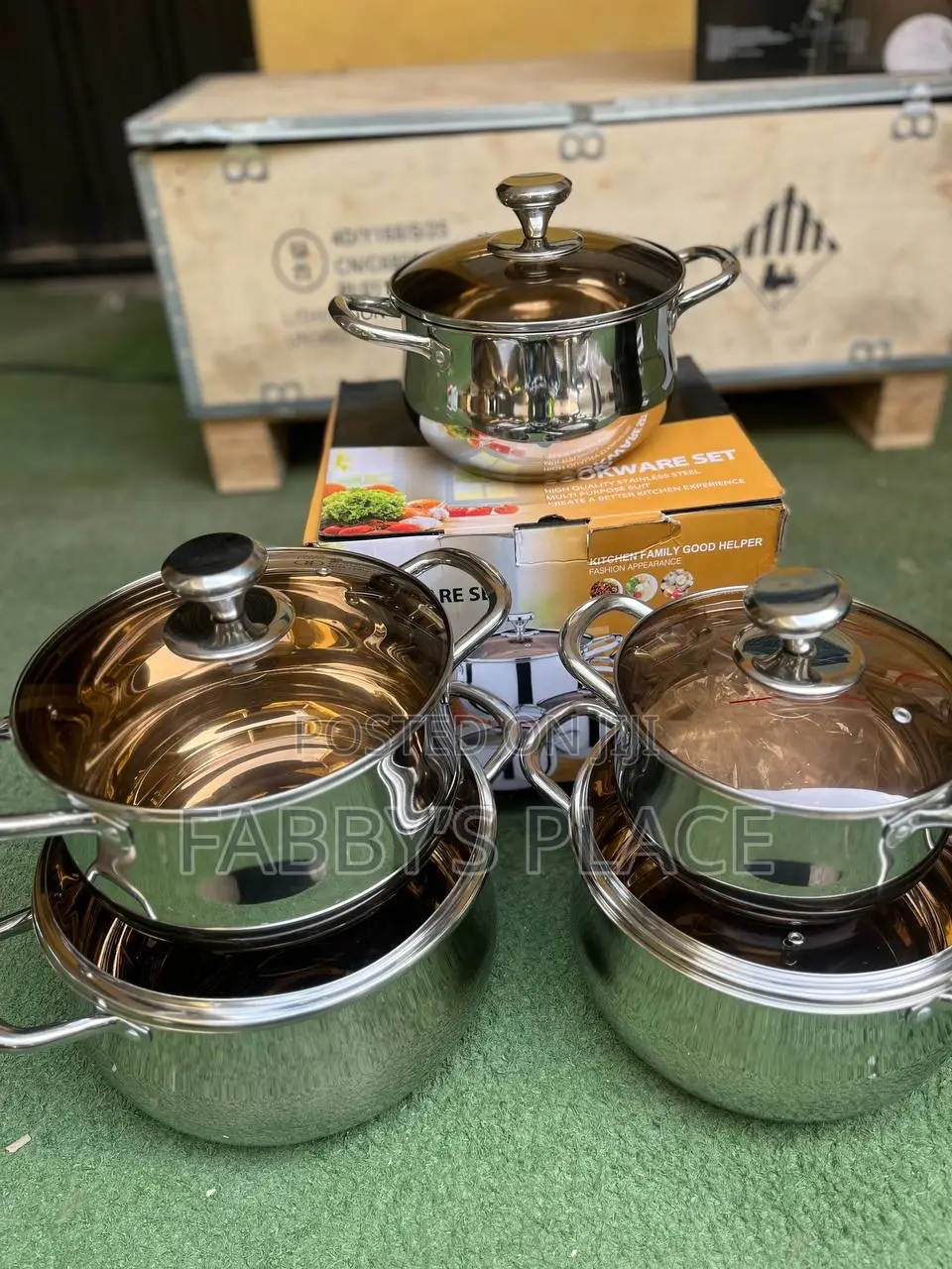 10pcs Stainless Steel Cookware Set | Durable Kitchen Pots