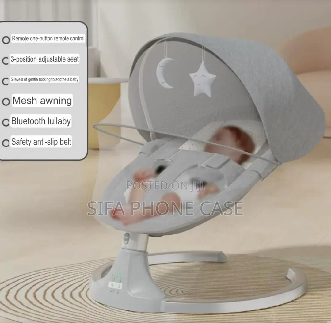 Baby Swing With Bluetooth + Mesh Roof+ Remote Control + U Shaped