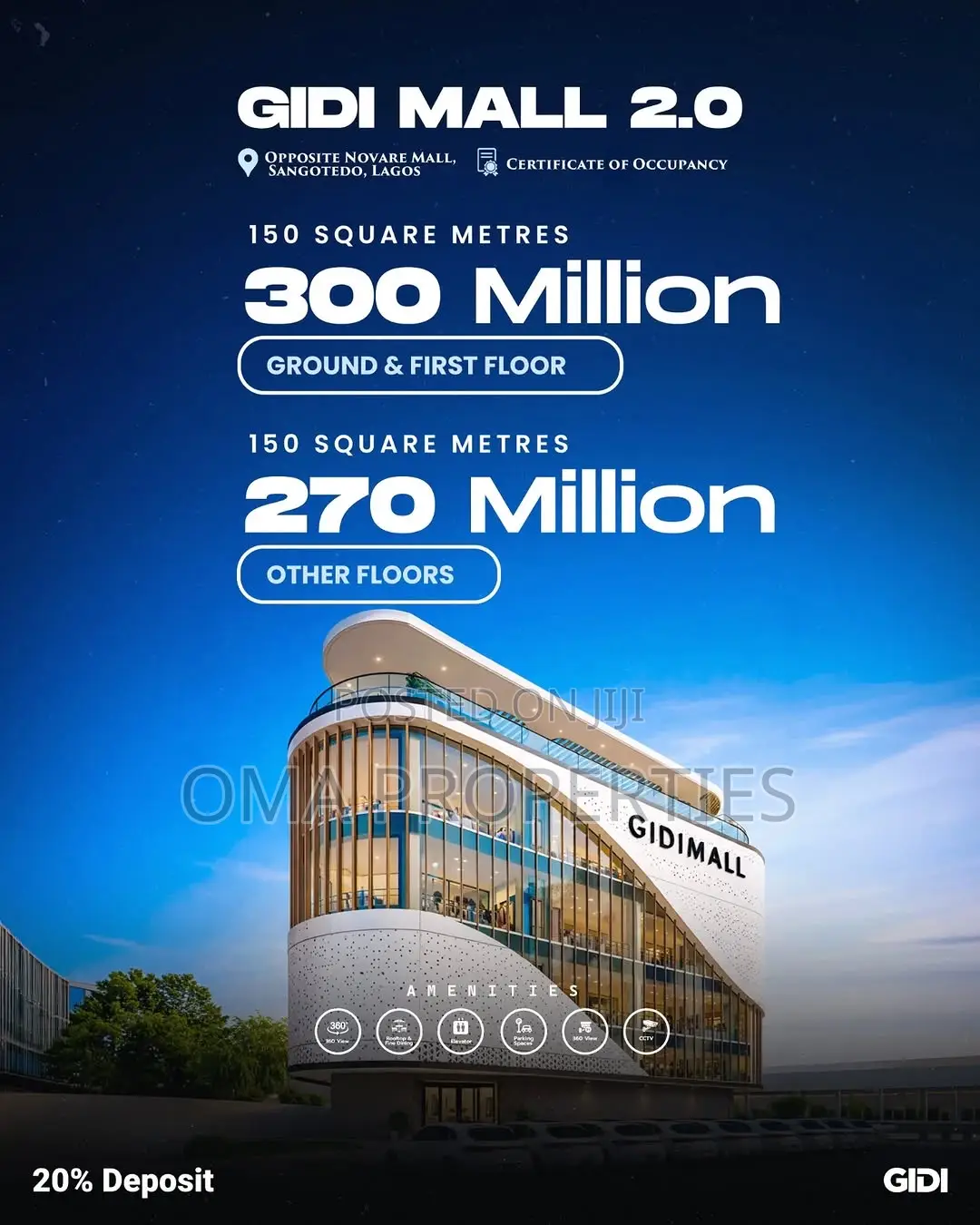 Own a Shop at Gidi Mall 2.0 Opposite Shoprite | 20% Initial Deposit