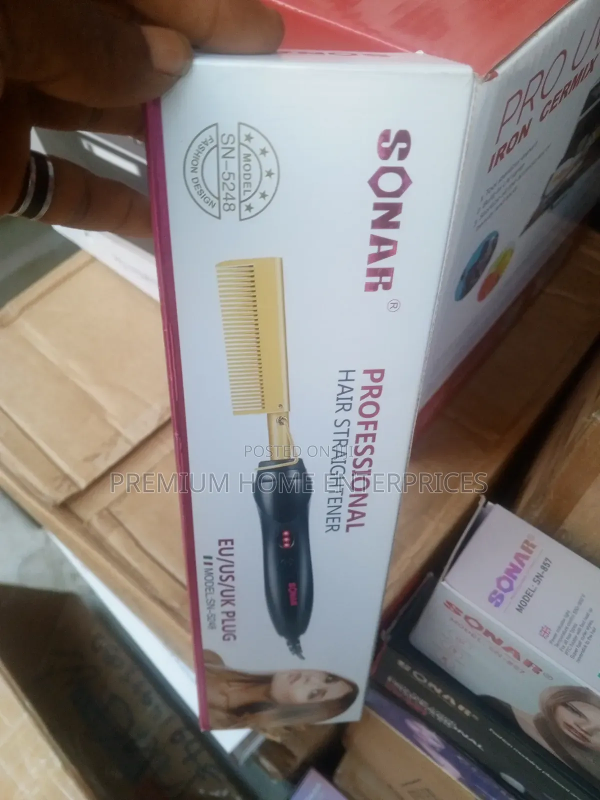 Sonar Professional Hair Straightener 1300w Sn-5248 Eu Us Uk Plug