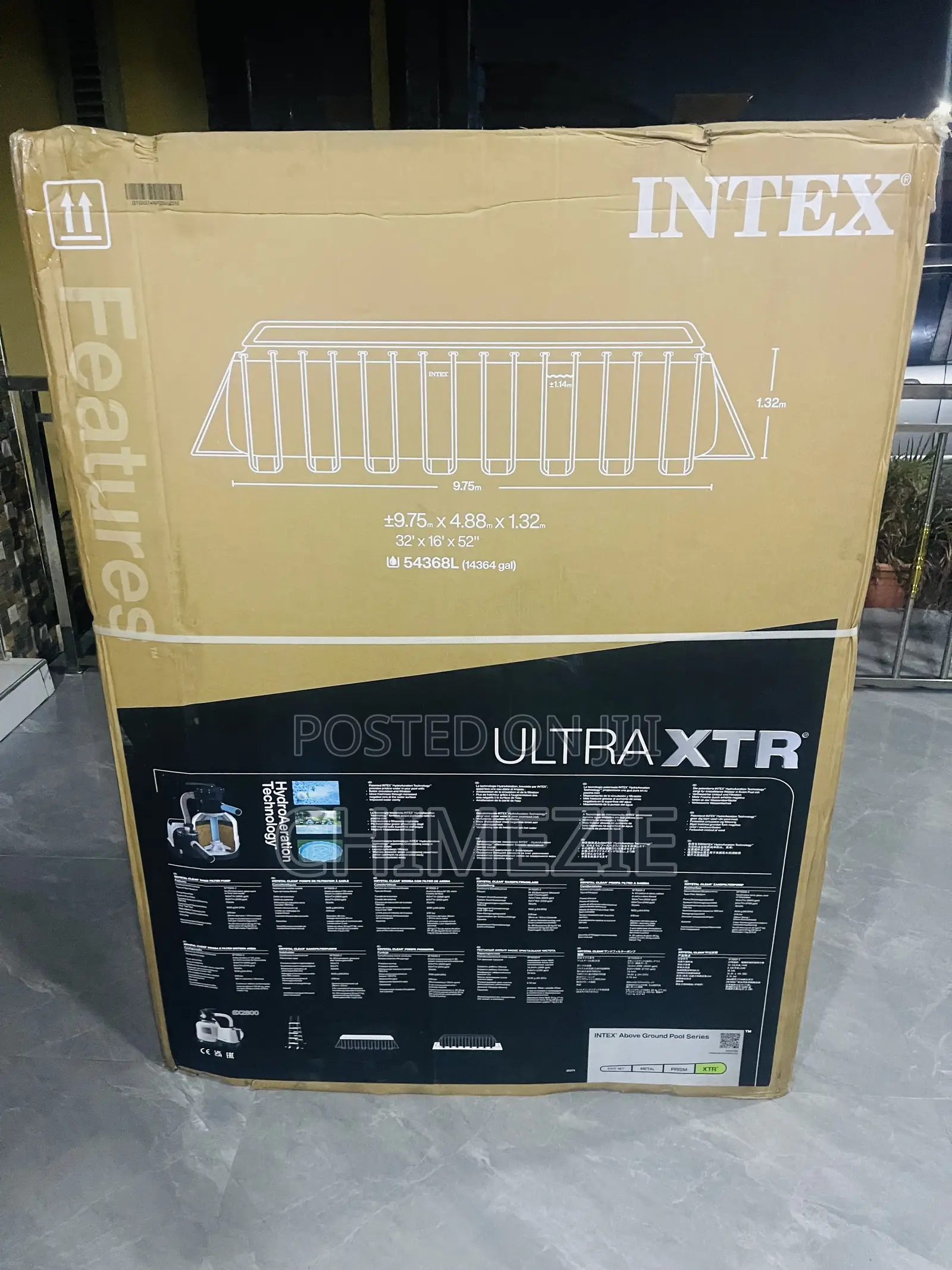 Intex Rectangular Frame Utra XTR Swimming Pool 32ft X 16ft X 52”