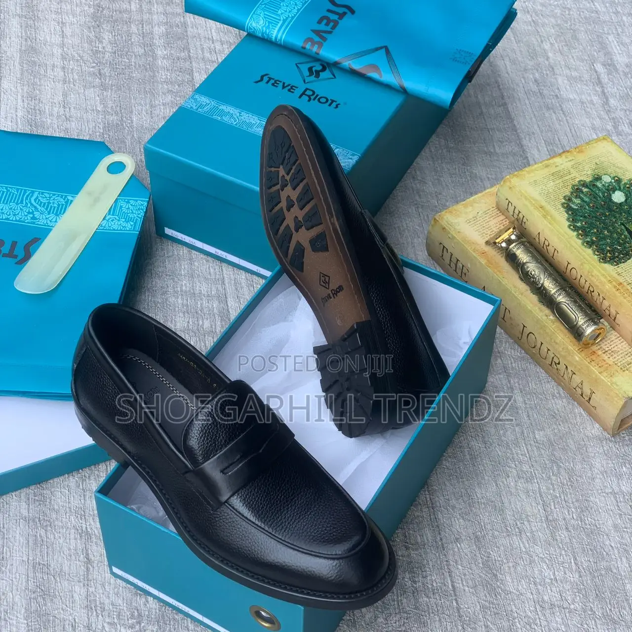 Men Shoe Steve Riots Leather Loafers