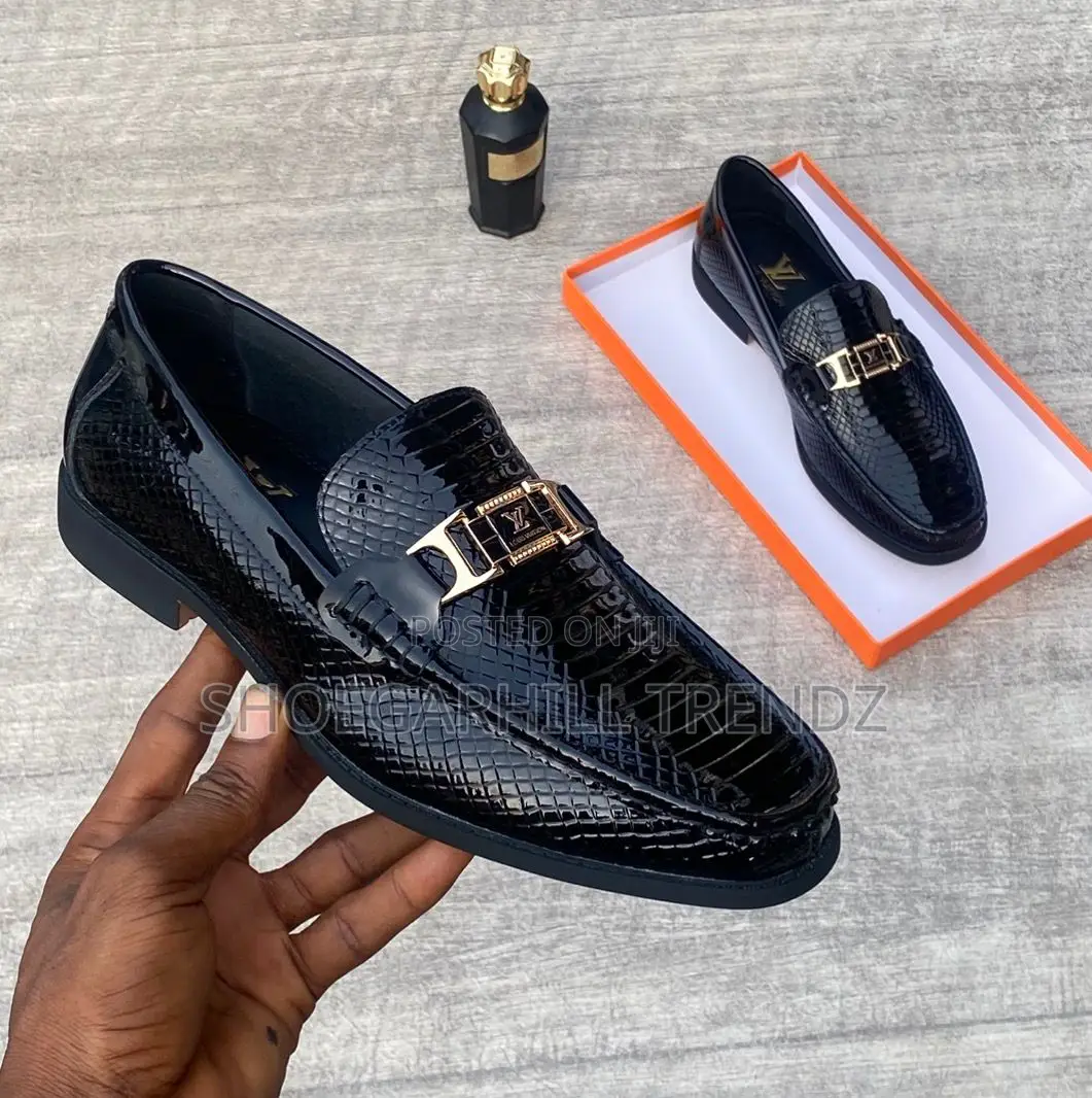Men Shoes Lv Patent Loafers