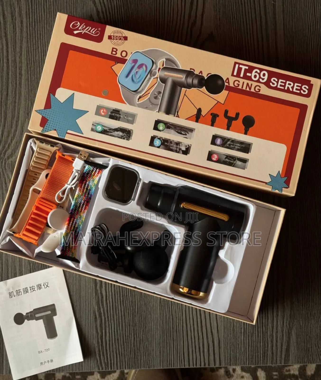 It-69 Smartwatch Set With Massage Gun 1lv22n1