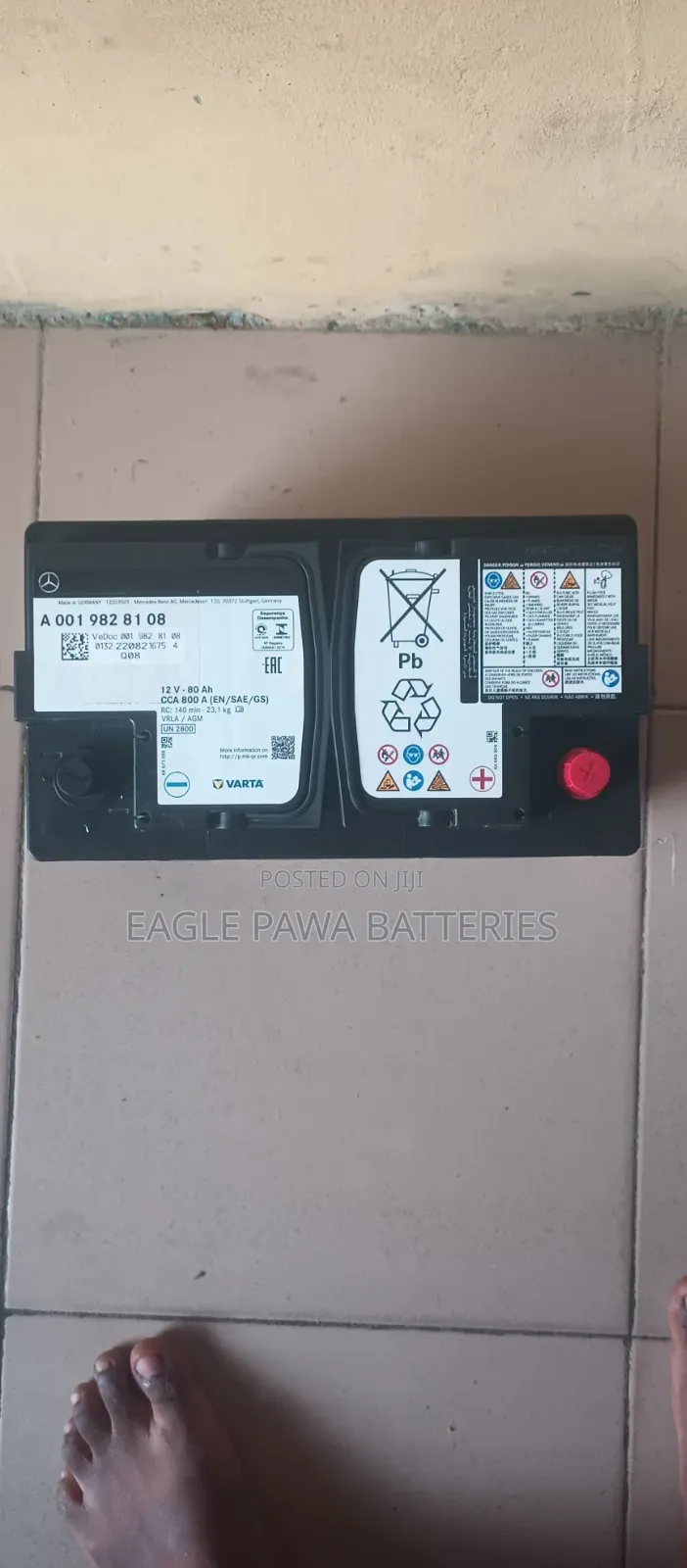 Agm 80ah 800cca