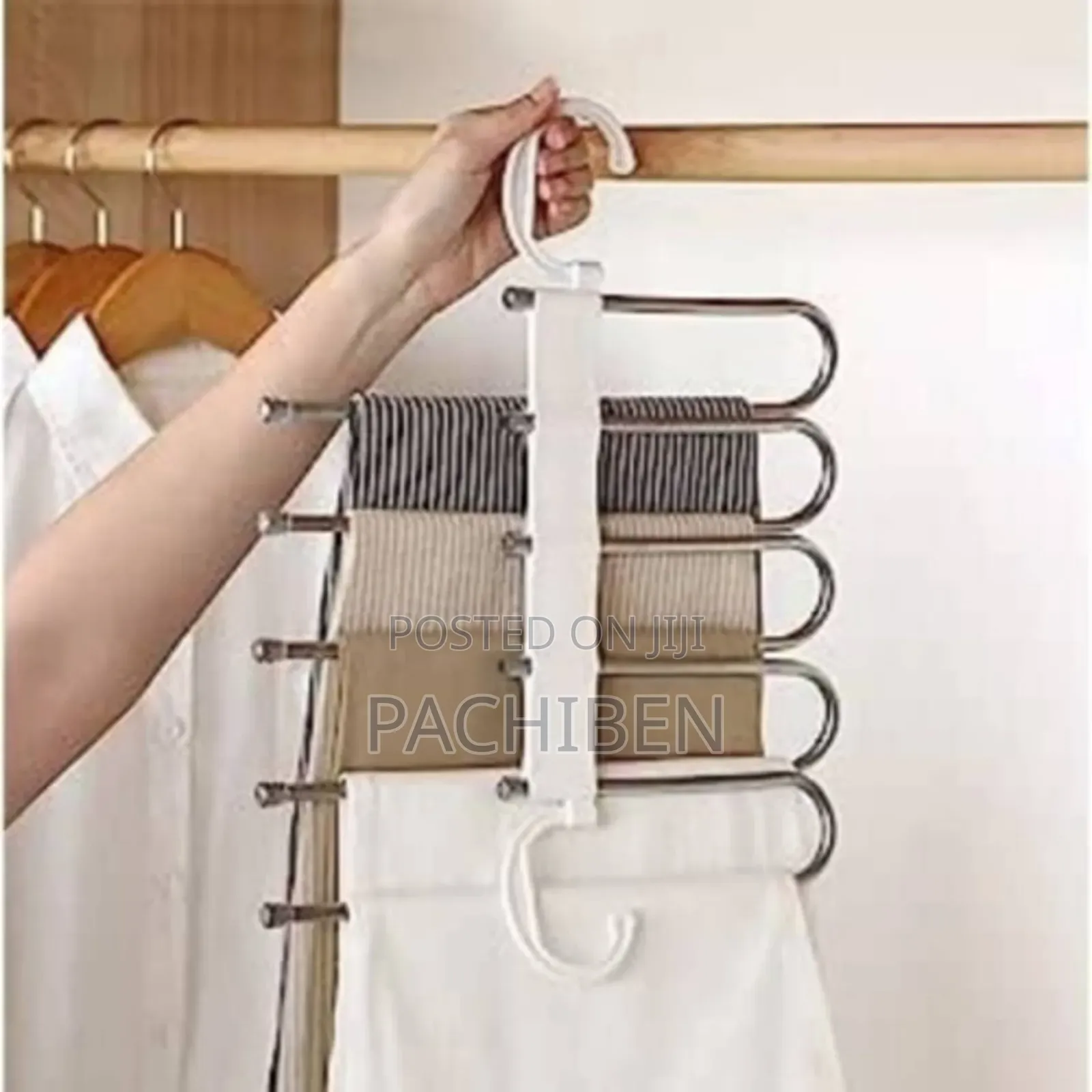 5-in-1 Stainless Steel Multi-Functional Pants Trousers Rack Hanger