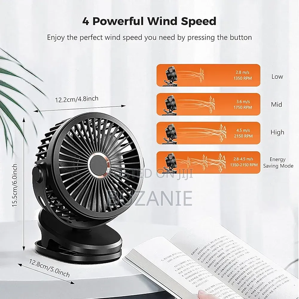 Rechargeable Fan 48 Hours Battery Life 10,000mah