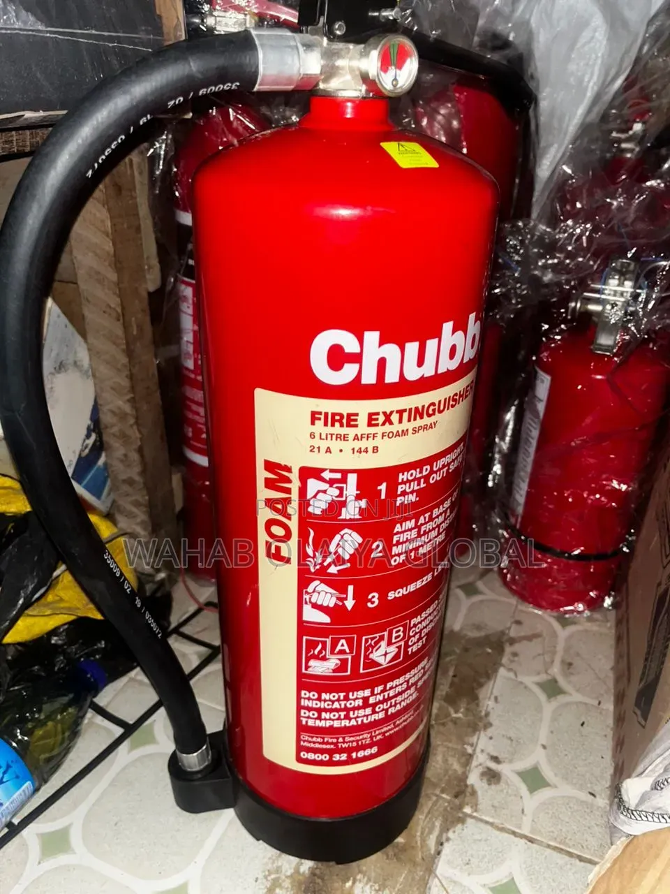 Chubb 6l Afff Foam Spray Fire Extinguisher 21a/144b