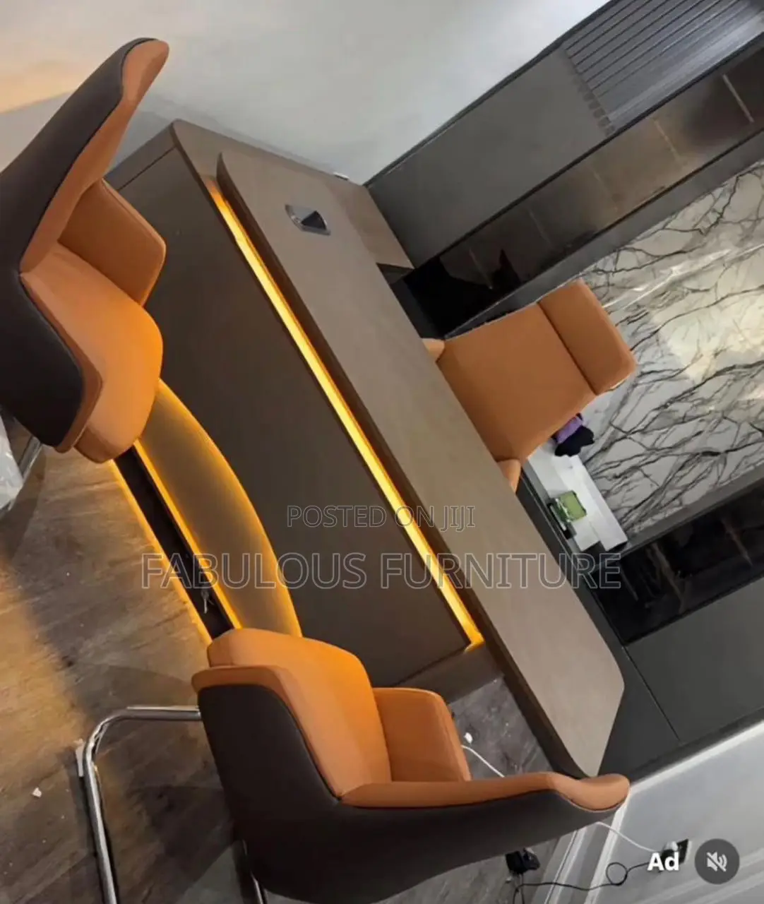 Complete Office Work Station, Table and 3 Chairs