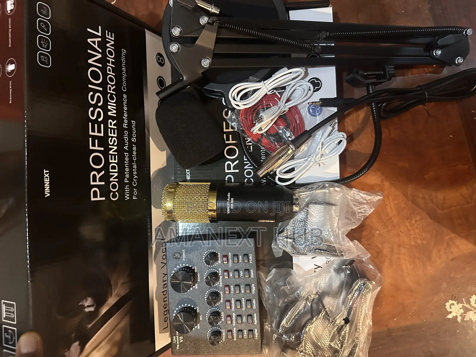 Professional Condenser Microphone With Sound Card