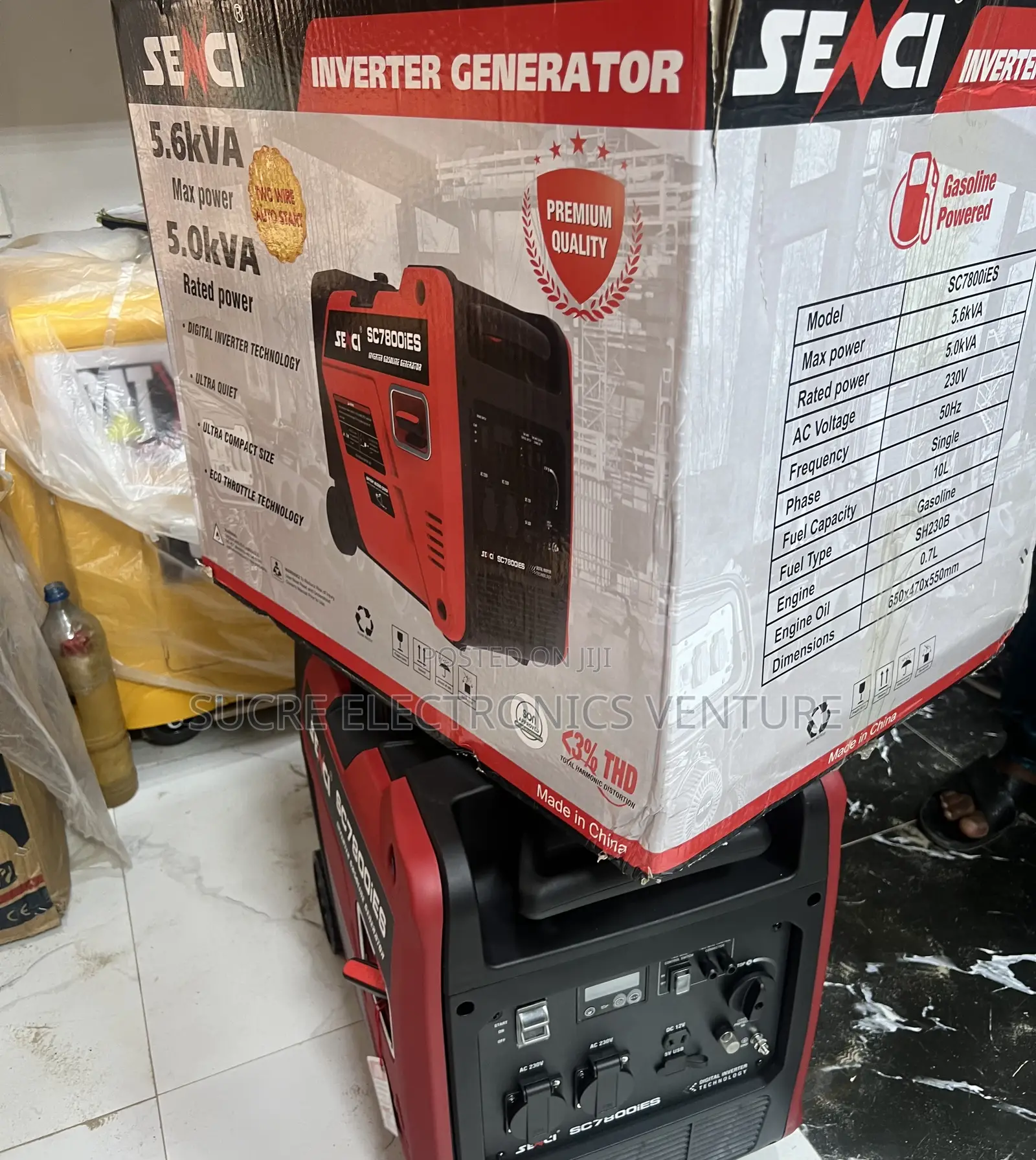 This Is Senci Low Consumption and Silent 5.6kva Inverter Generator SST