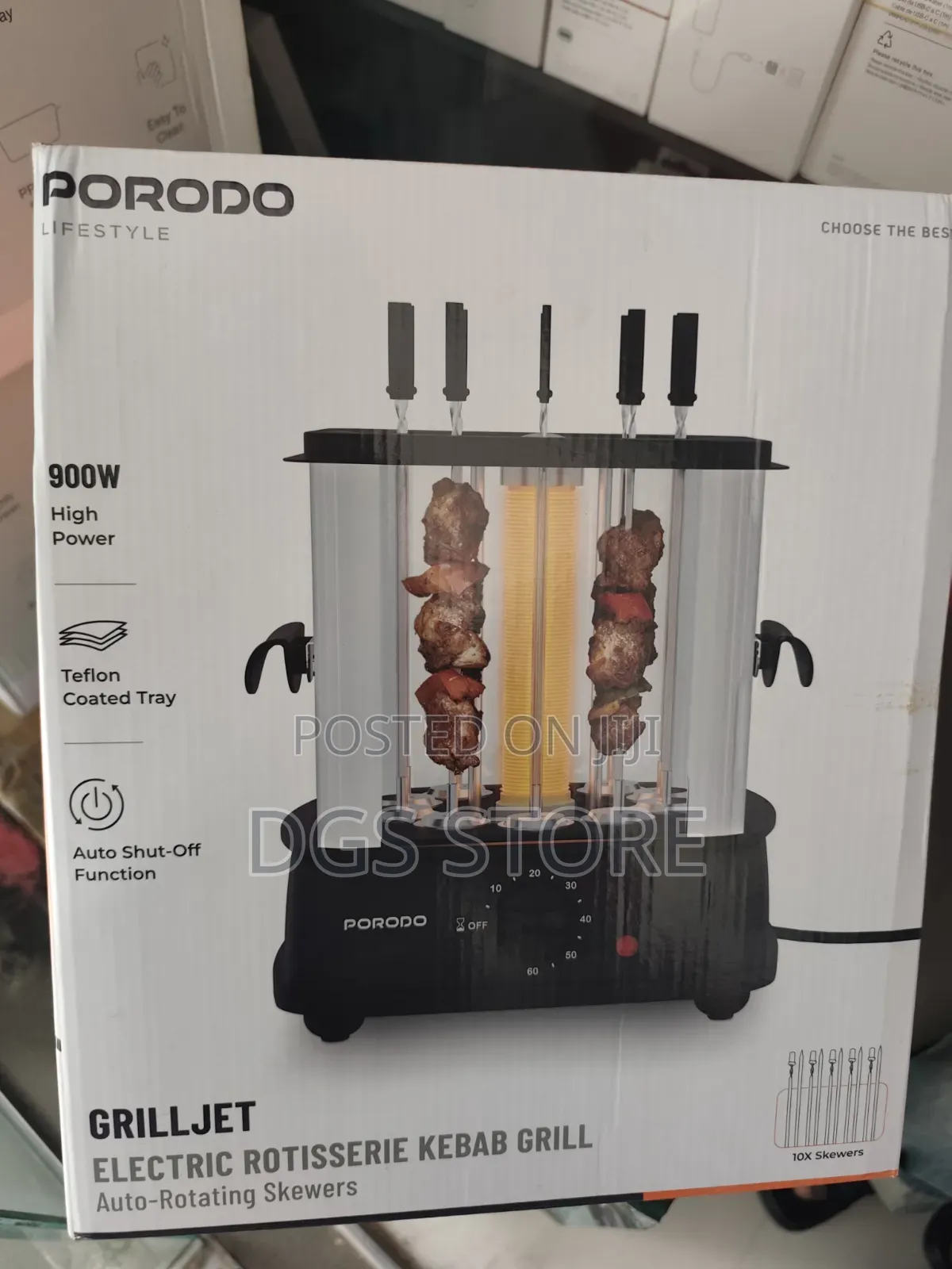 Porodo Grill Jet Electric Rotisserie Kebab Grill 900w