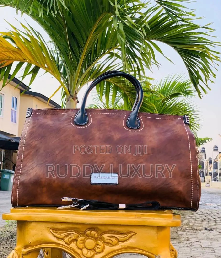 Leather Duffle Travel Bag