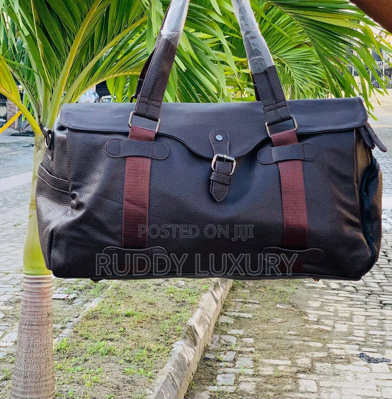 Leather Duffle Travel Bag