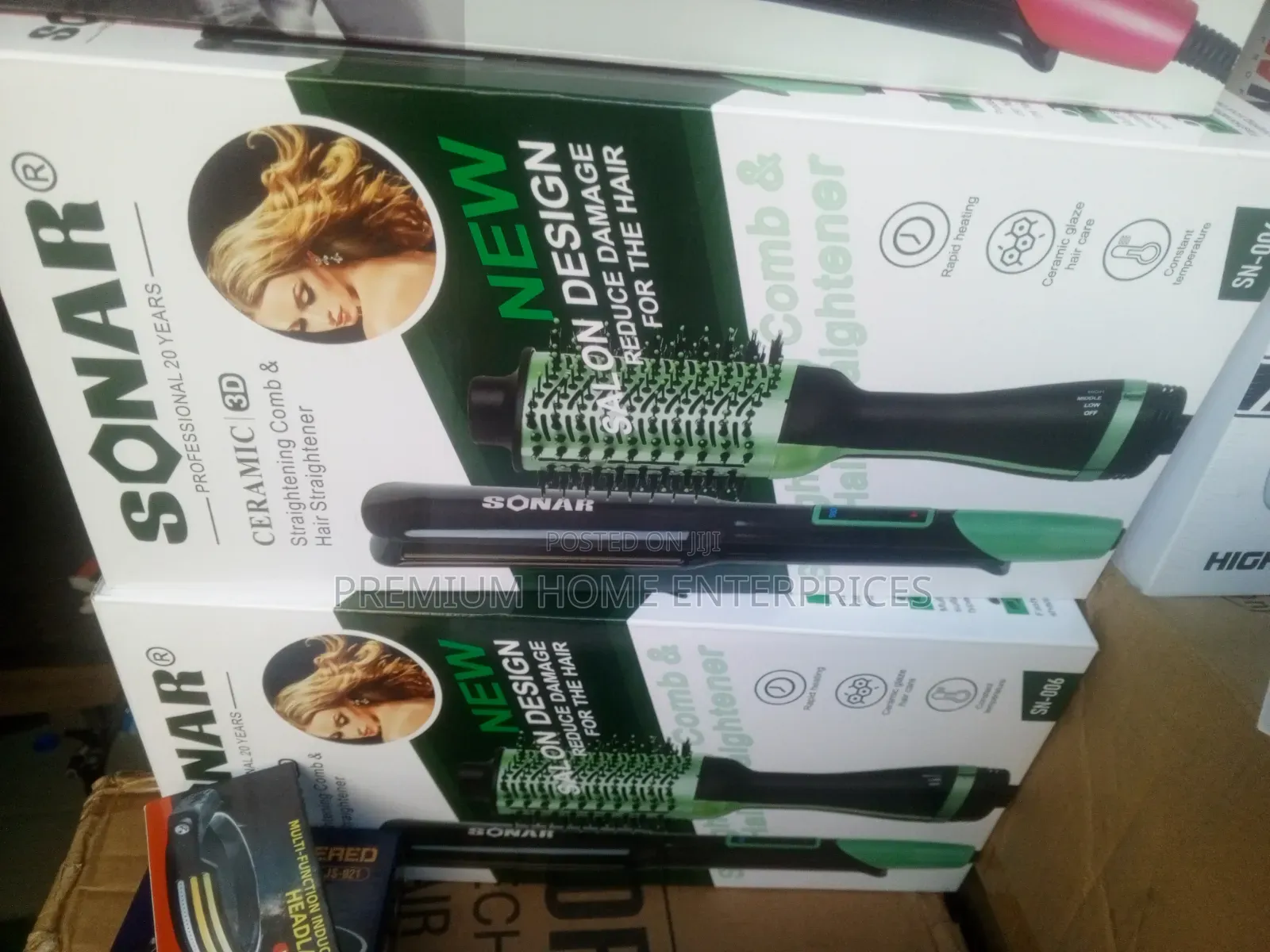 Sonar Ceramic Straightening Comb Sn - 006 and Hair Straightener