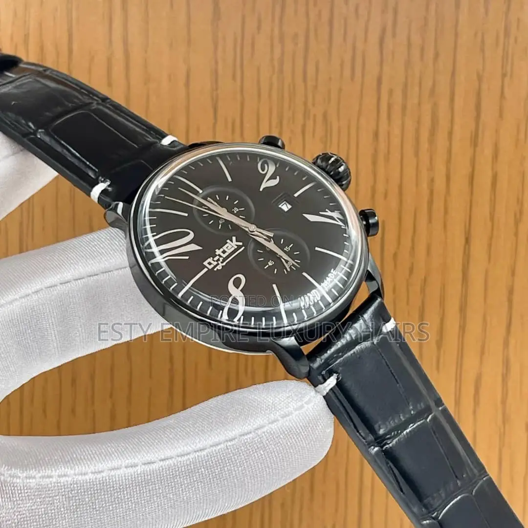High Quality Luxury Q Teck Leather Wristwatch