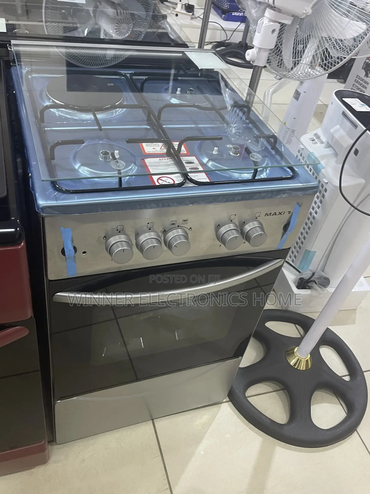 Maxi 50 by 50 Gas Cooker 3 Gas and 1 Electric 4burner
