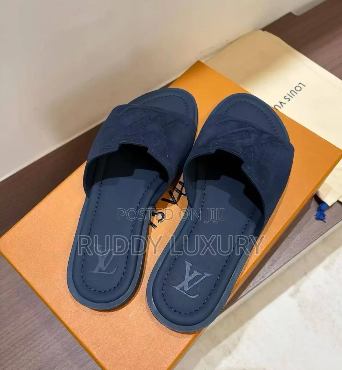 Louis Vuitton Portofino Mule in Suede.
