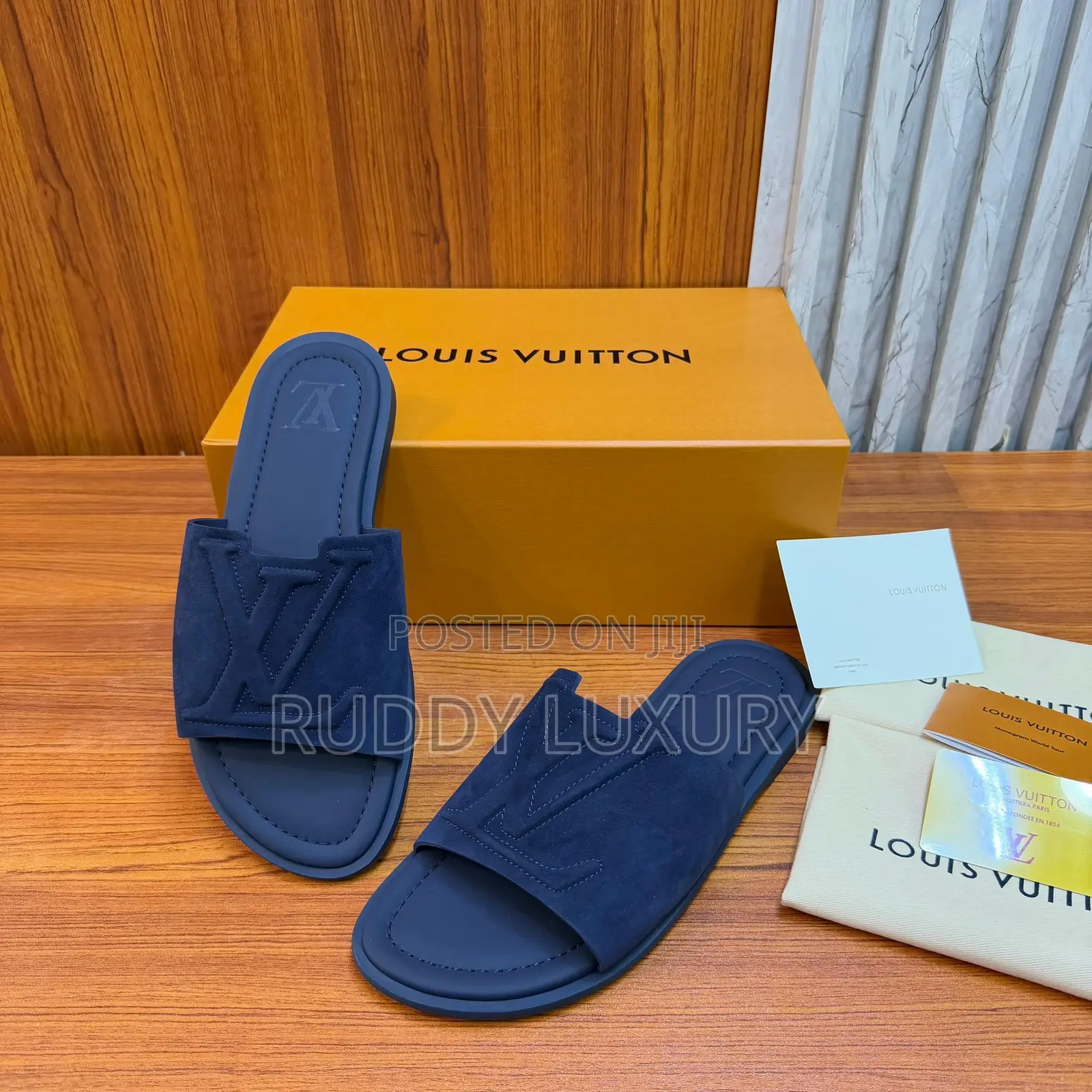 Louis Vuitton Portofino Mule in Suede.