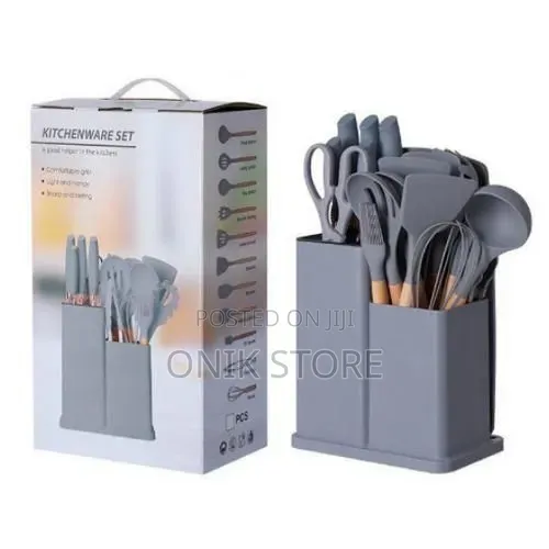 Silicone Spoons With Knife and Kitchen Utensils Set