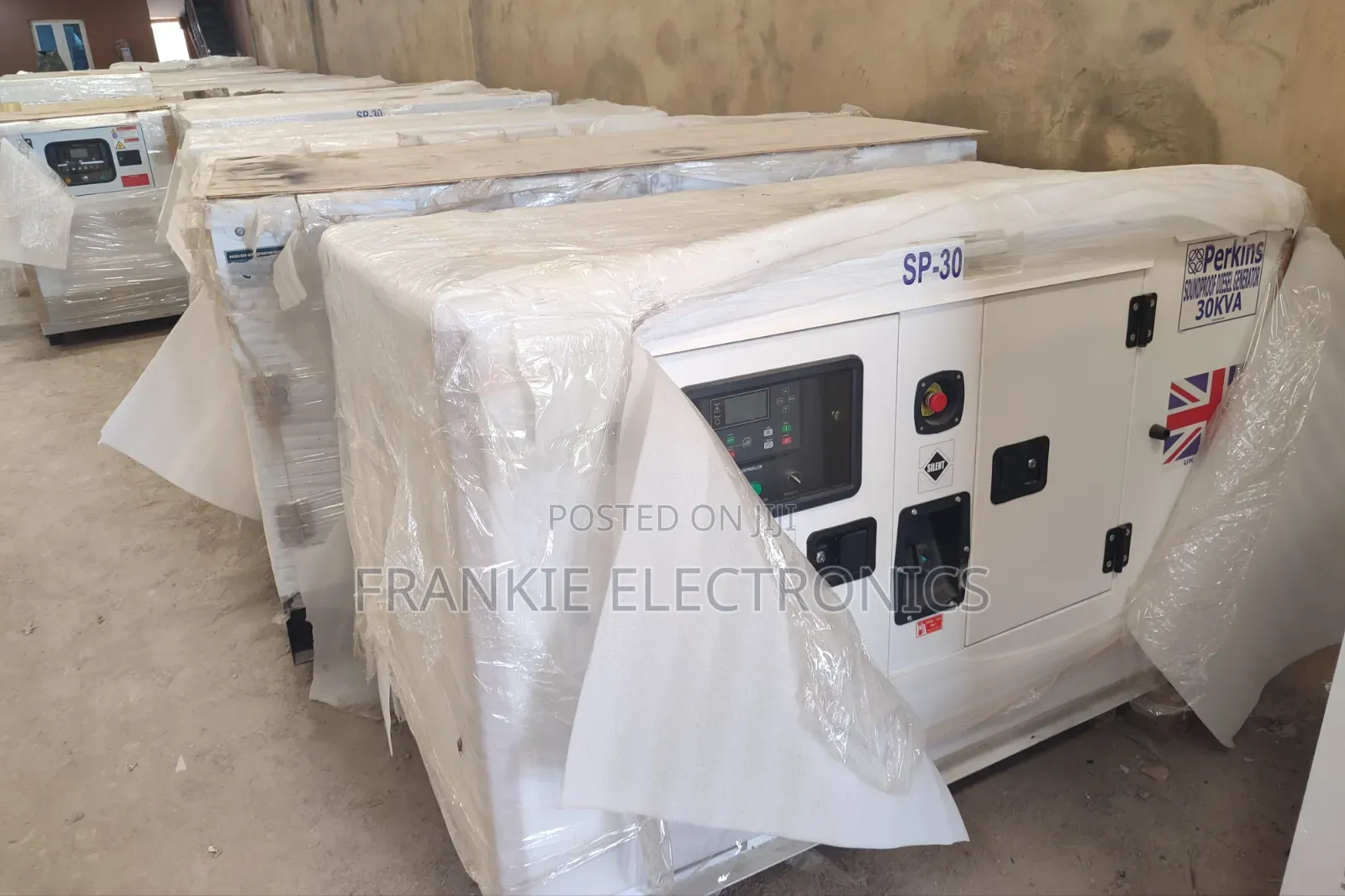 Low Diesel 30kva Perkins Generator — 100% Copper Coil