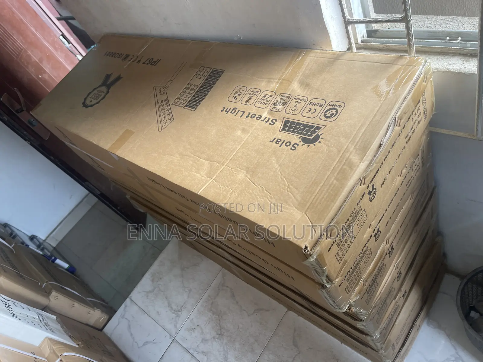 100w 12-Eye All-in-One Solar Industrial Street Light With Pole Bracket