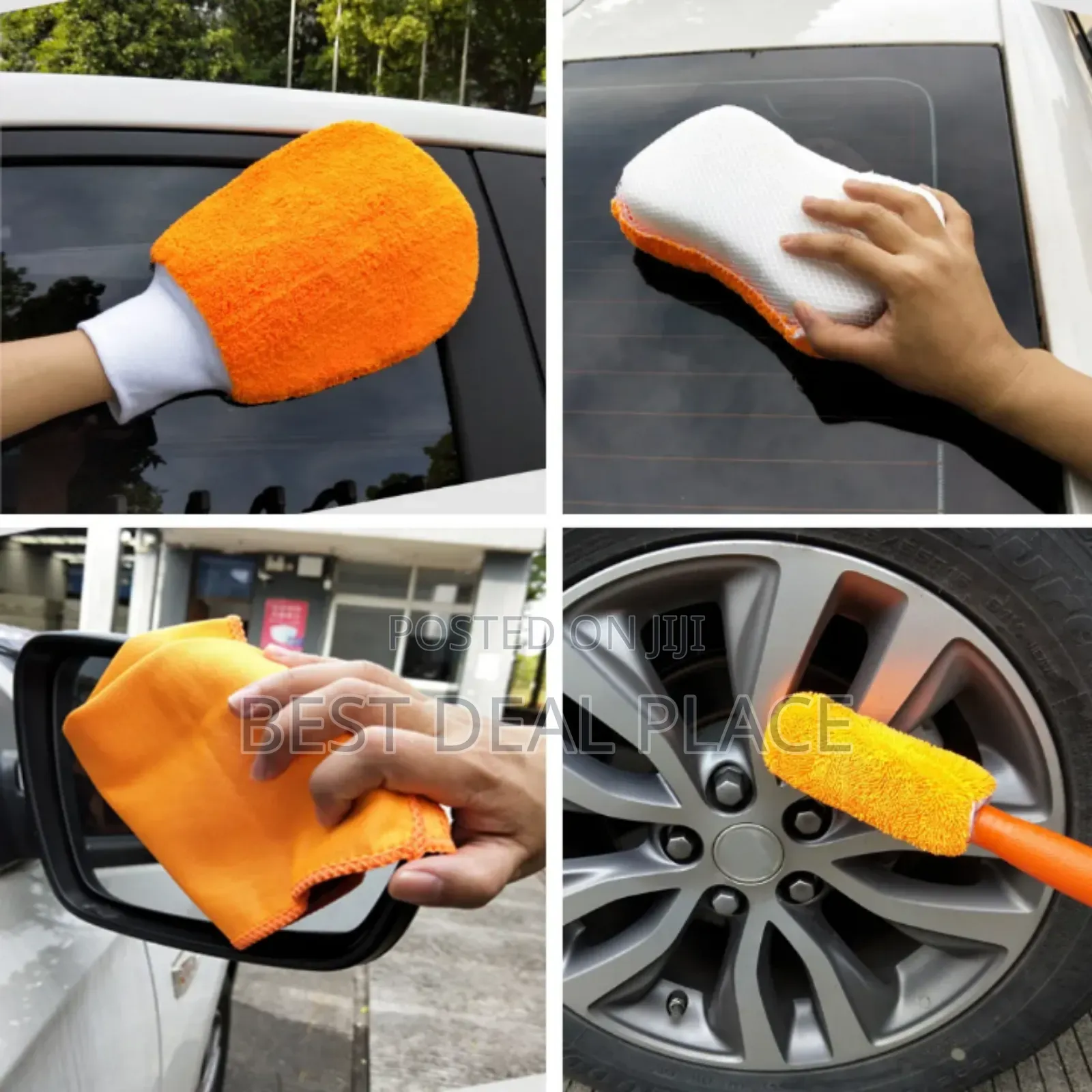 9pcs Multifunction Portable Microfiber Car Wash Cleaning Kit